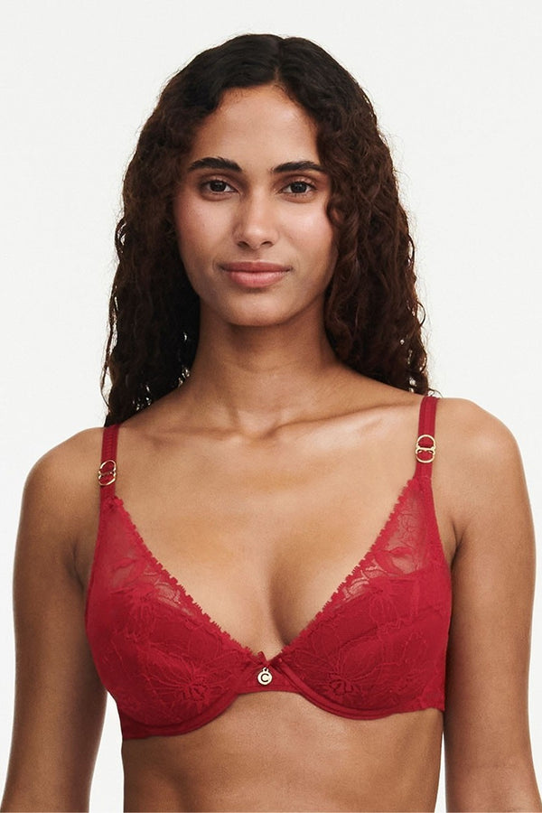 Chantelle Orchids Push-up Plunge Underwire